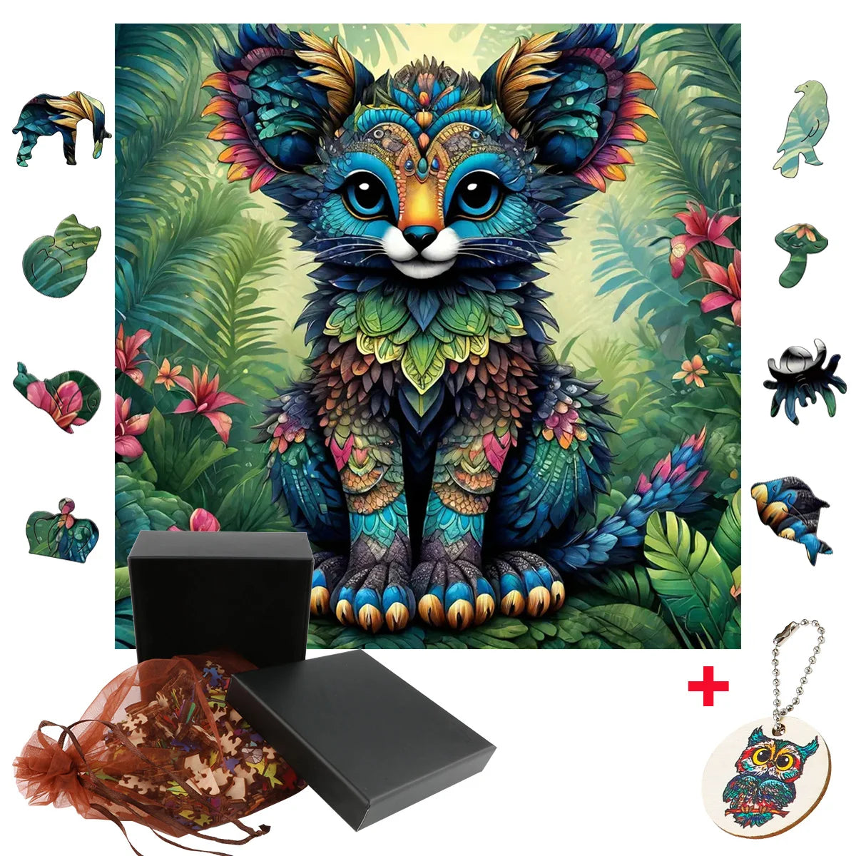 Vibrant Wooden Animal Jigsaw Puzzles - Fun & Interactive Games for All Ages