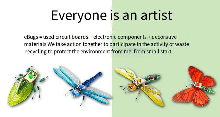 STEM DIY Robotic Insects - Fun, Non-Soldered Science Kit for School Competitions