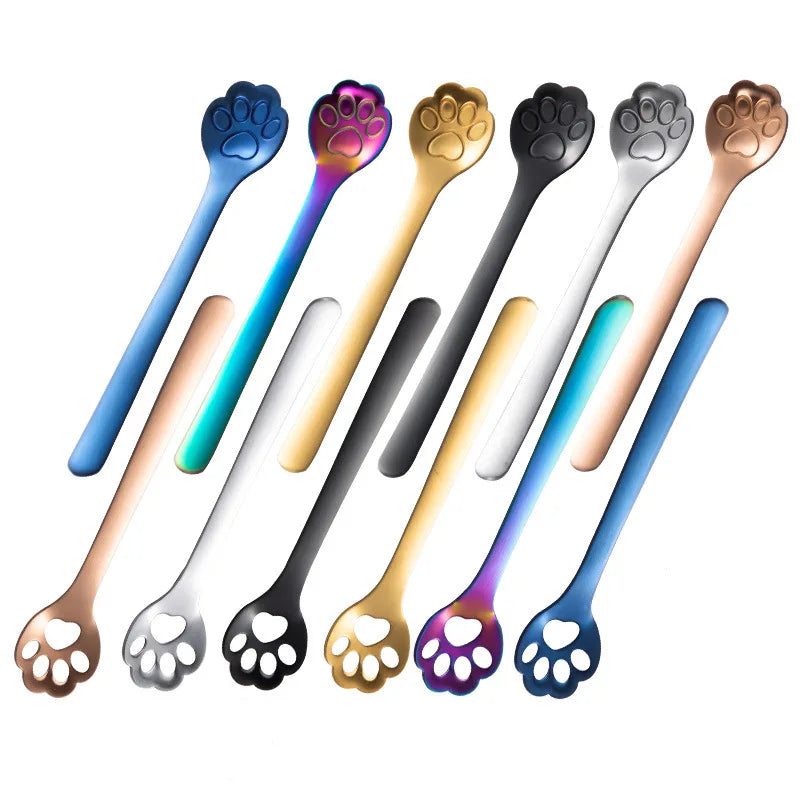 Adorable Cat Claw Stainless Steel Spoon for Ice Cream, Coffee & Desserts