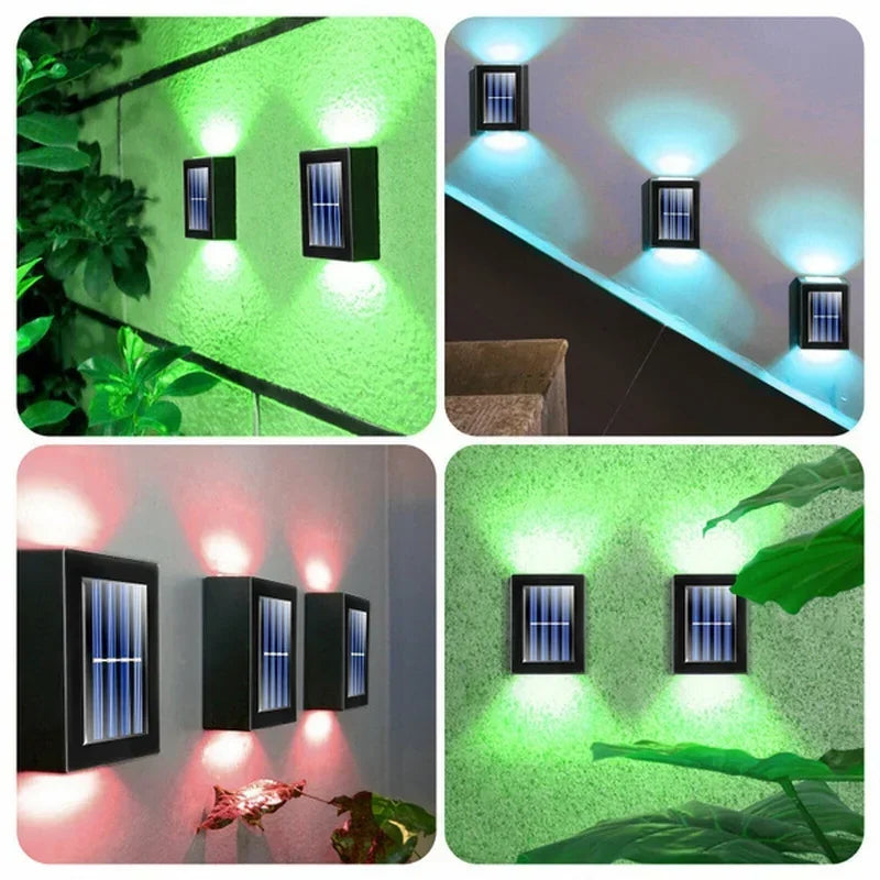 Waterproof Solar Up & Down Spot Lights - Outdoor Garden & Street Wall Decor