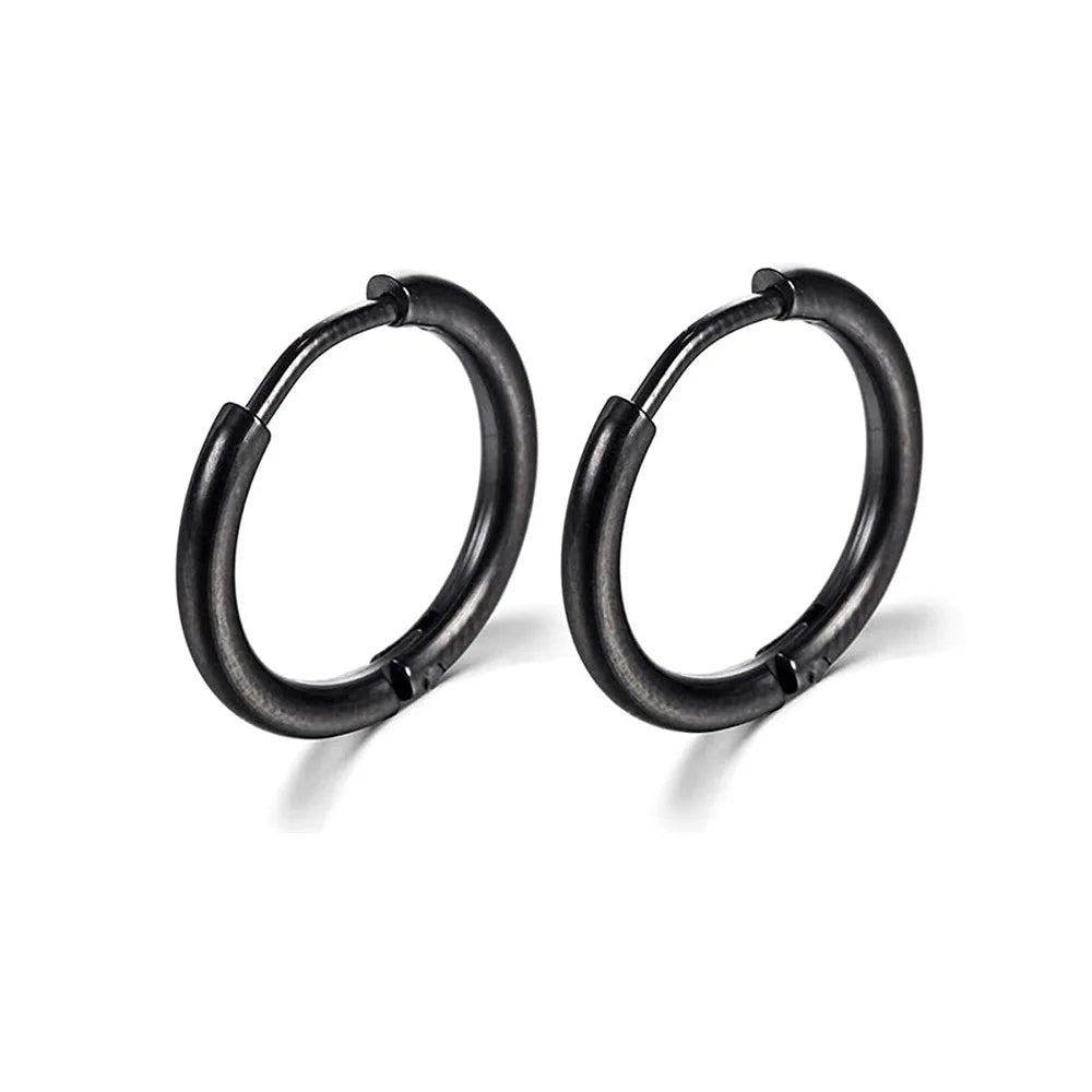 Trendy Stainless Steel Hoop Earrings - Unisex Cartilage Jewelry