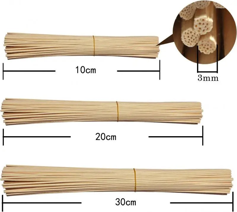 Bulk Reed Diffuser Sticks - Extra Thick Rattan for DIY Aromatherapy & Home Decor (2-3.5mm, 5-100pcs)