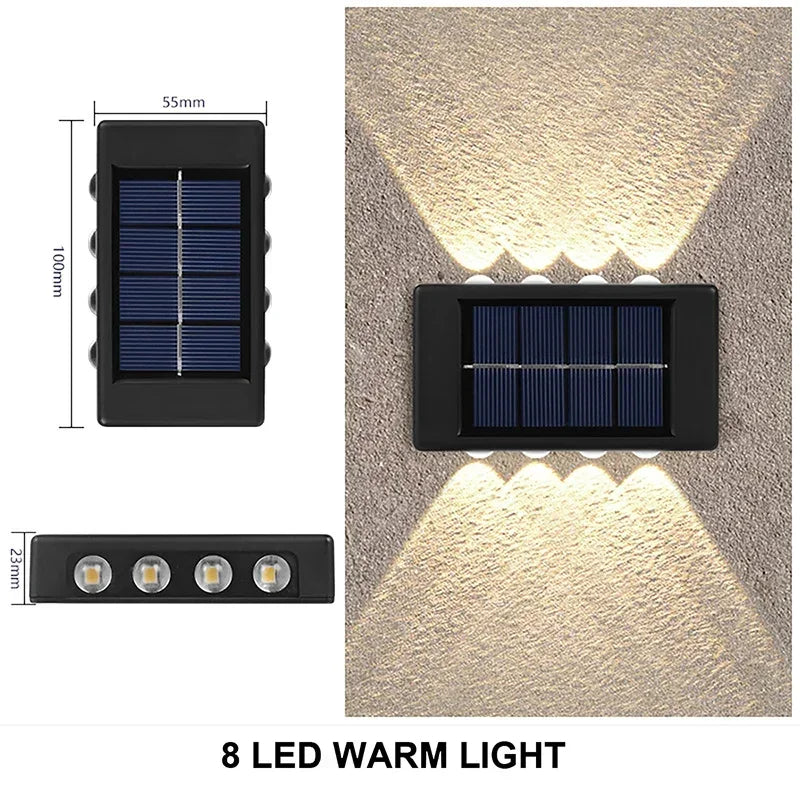 Solar Wall Lamp - Waterproof Outdoor Light for Home & Garden Decor