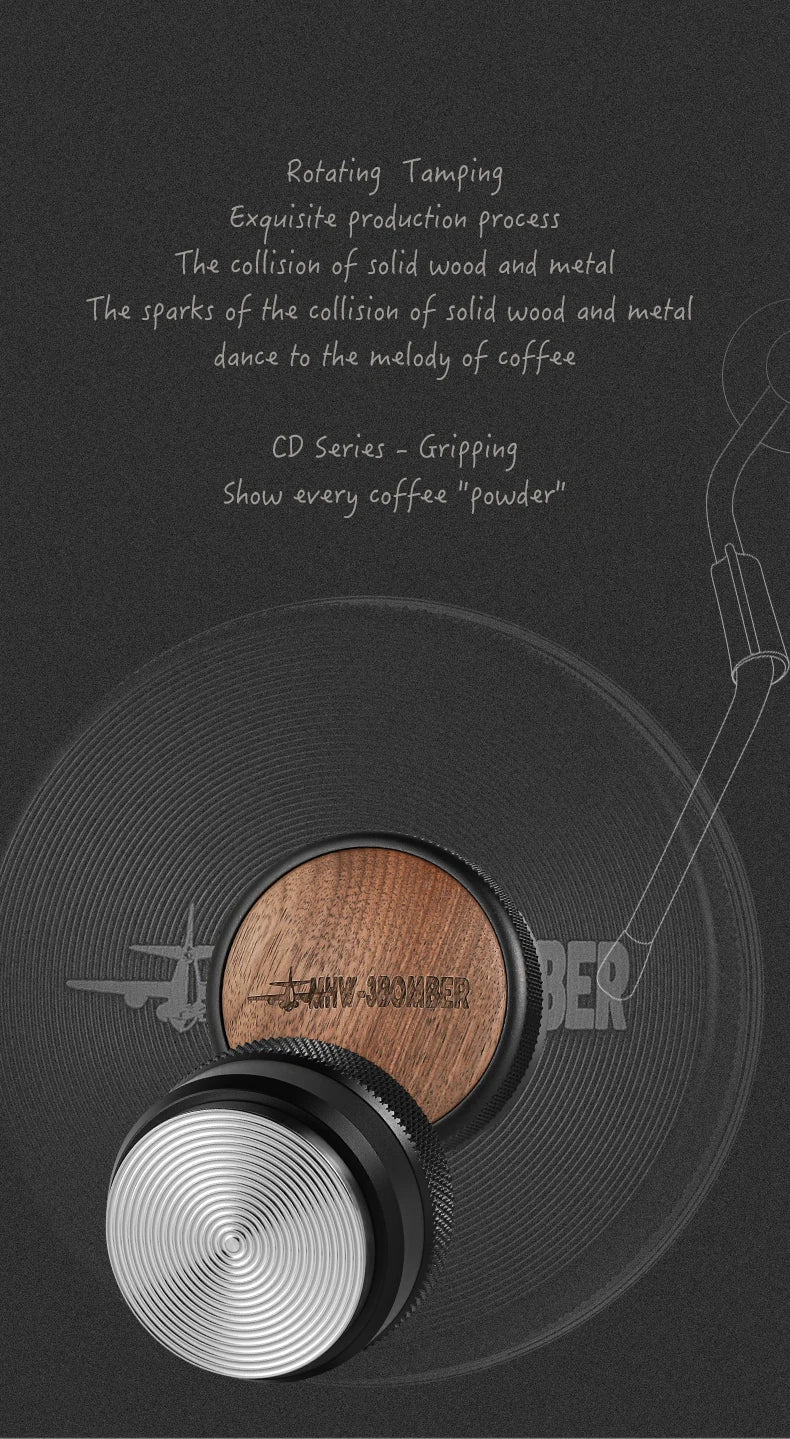 30lb Calibrated Coffee Tamper - Precision Espresso Tool (51mm, 53mm, 58mm)