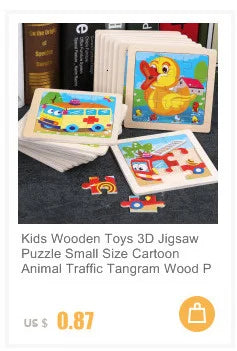 Affordable 30-Piece Montessori 3D Animal Puzzle - Fun Educational Wooden Jigsaw for Kids