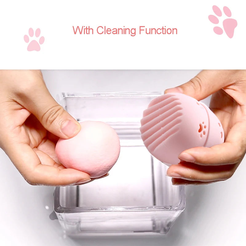 Portable Purple Silicone Makeup Sponge Holder - Soft, Stylish & Functional