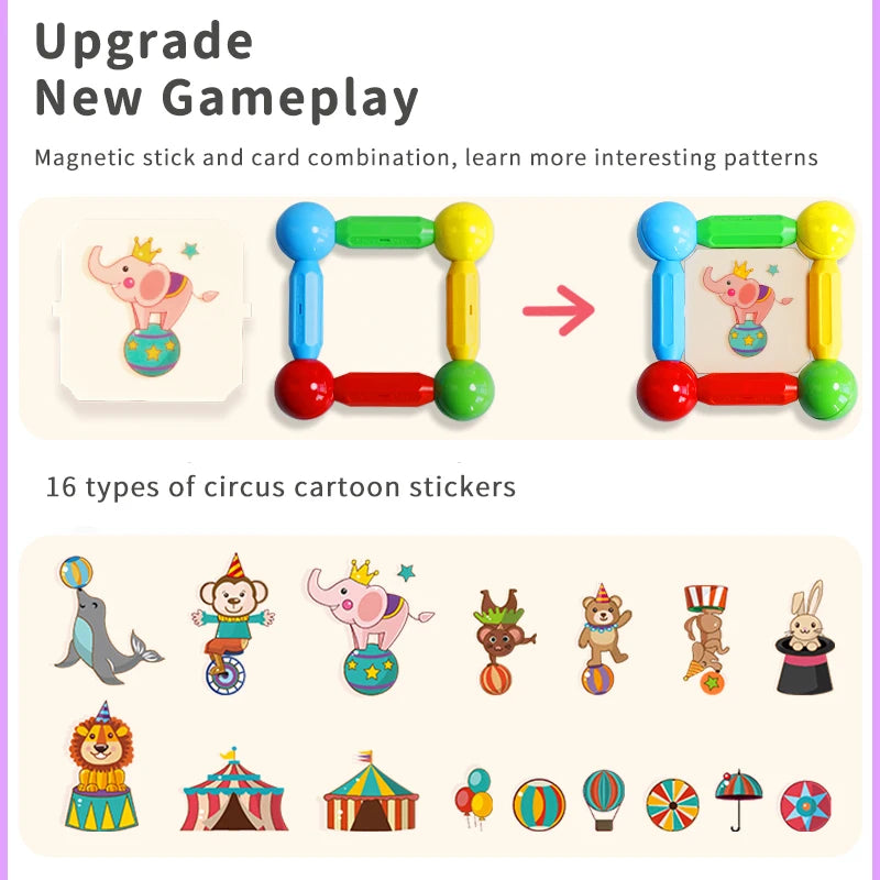 Magplayer Magnetic Building Blocks - STEM Puzzle Toy for Kids